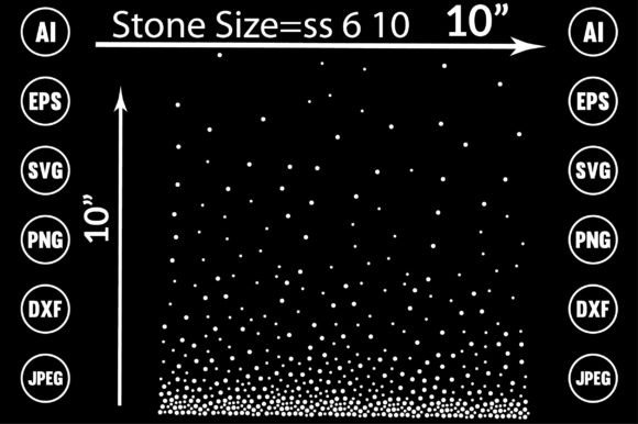 Download Scattered Pattern Rhinestone Design - Sign Collection