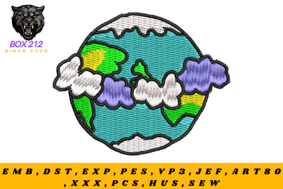 Download Globe Digital Embroidery Design - Sign Collection