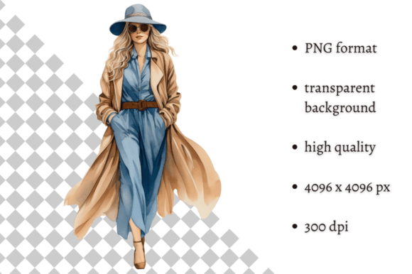 Download Fashion Girl in Beige &amp; Blue Clipart - Blue clipart Collection