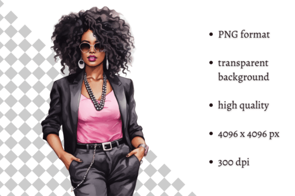 Download Fashion Lady Boss in Pink PNG Clipart - Ink Collection