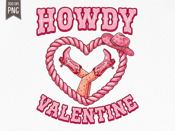 Download Pink Cowgirl Rope Heart Valentine PNG - Ink Collection