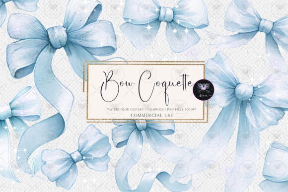 Download Bow Coquette Blue Clipart - Blue clipart Collection