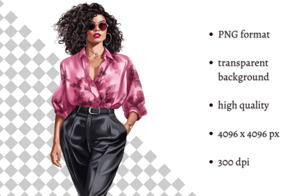 Download Fashion Lady Boss in Pink PNG Clipart - Ink Collection