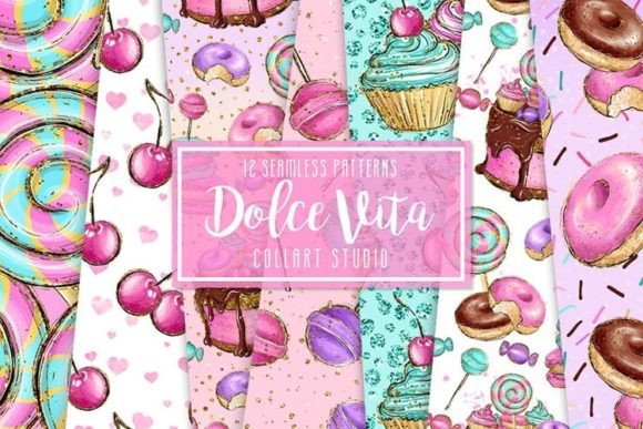 Download Candy Digital Papers, Fabric Design - Sign Collection