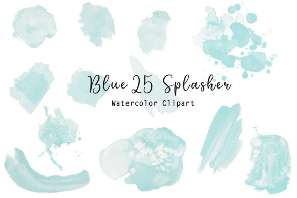 Download Watercolor Splashes Blue Clipart - Premium Resources