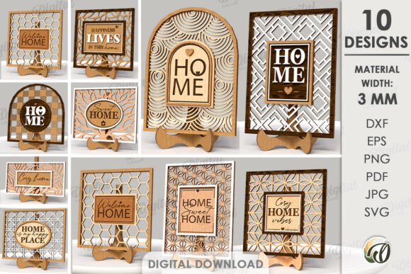 Download Home Signs with Stands Bundle Laser Cut - Sign Collection