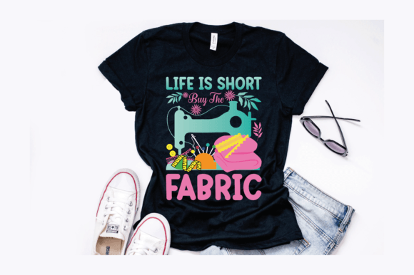 Download Life is Short Buy the Fabric Design - Sign Collection